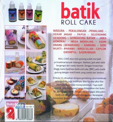 Cover Belakang Buku Batik Roll Cake
