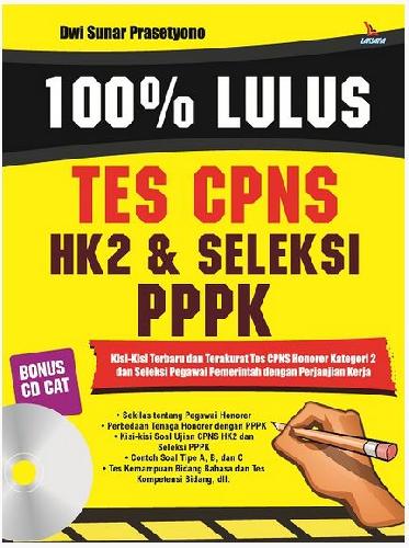 Cover Buku 100% Lulus Tes CPNS HK2 & Seleksi PPPK + CD