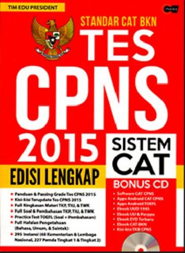 Cover Buku Tes CPNS 2015 Edisi Lengkap Sistem CAT + CD