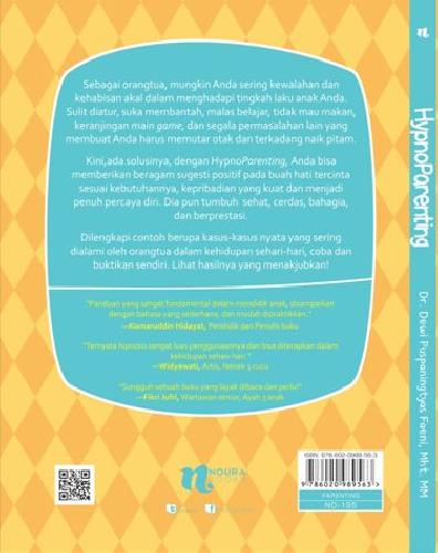 Cover Belakang Buku Hypno Parenting : Smart Parents Great Kids