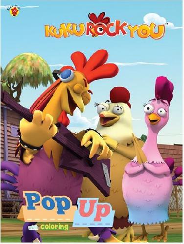 Cover Buku Pop Up With Coloring : Kuku Rock You