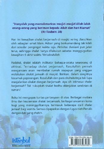 Cover Belakang Buku Fadhilah Shalat Berjamaah