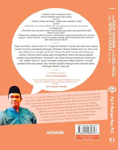 Cover Belakang Buku Dari Hukum Makanan Tanpa Label Halal Hingga Memilh Mazhab Yg Cocok
