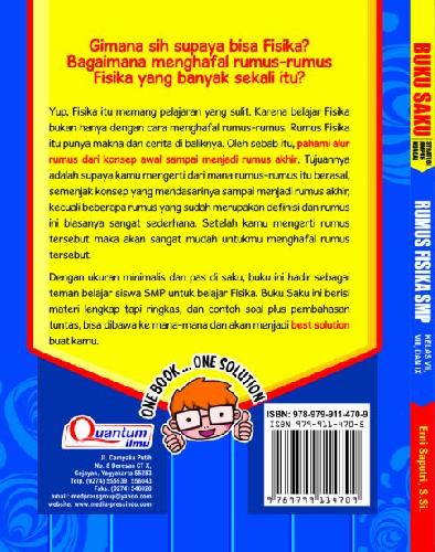 Cover Belakang Buku Buku Saku Rumus Fisika SMP