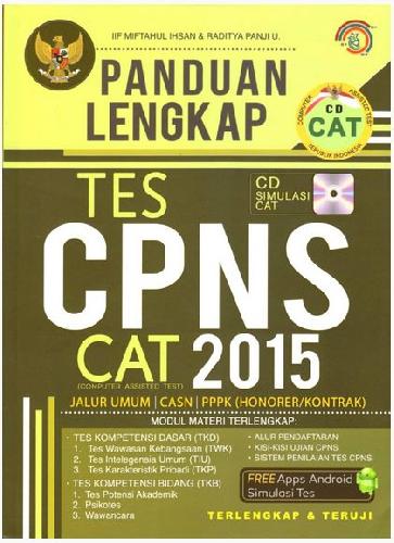 Cover Buku Panduan Lengkap Tes Cpns Cat 2015+Cd