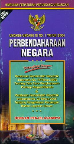 Cover Buku Undang-Undang RI No. 1 Tahun 2004 PERBENDAHARAAN NEGARA (Edisi Revisi)