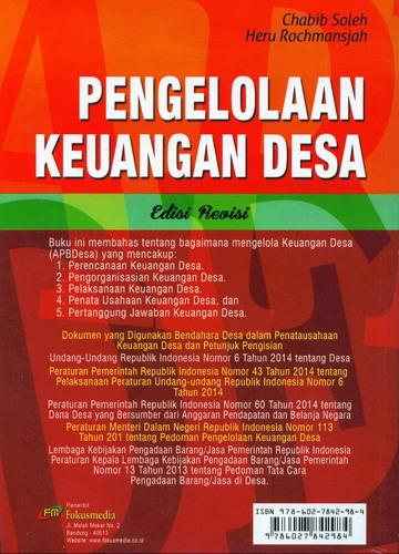 Cover Belakang Buku Pengelolaan Keuangan Desa (APBDesa) Edisi Revisi