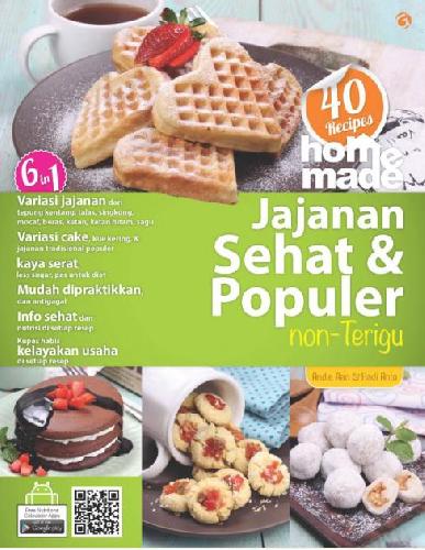 Cover Buku 40 Recipes Home Made Jajanan Sehat dan Popuer Non Terigu