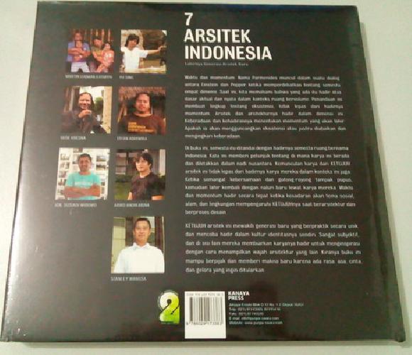 Cover Belakang Buku 7 Arsitek Indonesia - Lahirnya Generasi Arsitek Baru (Soft Cover)
