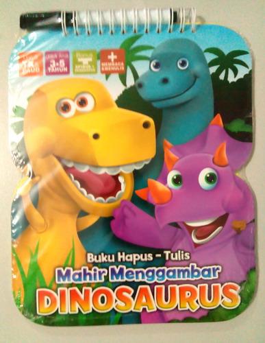 Cover Buku Buku Hapus Tulis Mahir Menggambar Dinosaurus