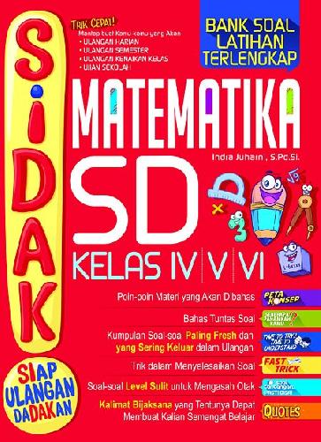 Cover Buku Sd Kl 4-6 Matematika Sidak ( Siap Ulangan Dadakan )