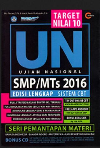 Cover Buku Target Nilai 10 UN SMP/MTs 2016 Sistem CBT