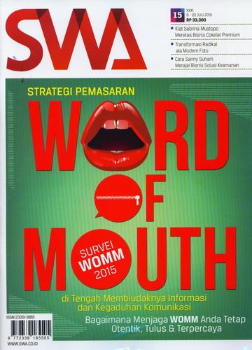 Cover Buku Majalah SWA Sembada No. 15 | 9 - 22 Juli 2015