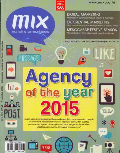Cover Buku Majalah MIX Marketing Communications Edisi 07 | 09 Juli - 19 Agustus 2015