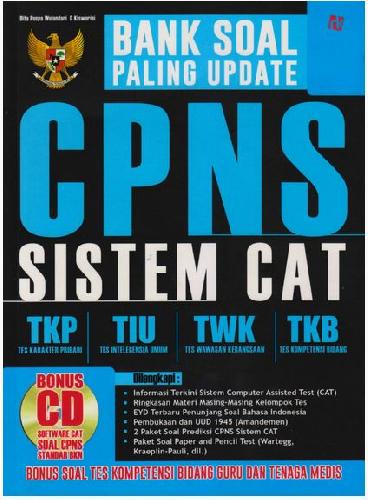 Cover Buku Bank Soal Paling Update Cpns Sistem Cat+Cd