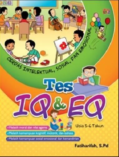 Cover Buku Tes IQ dan EQ Untuk Usia 5 6 Tahun