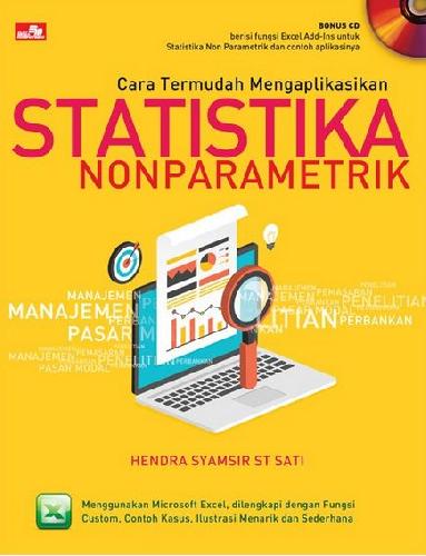 Cover Buku Cara Termudah Mengaplikasikan Statistika Non Parametrik + CD
