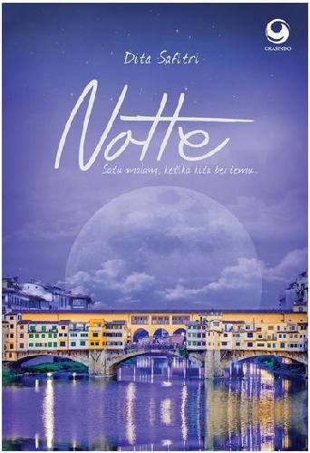 Cover Buku Notte : Satu Malam Ketika Kita Bertemu