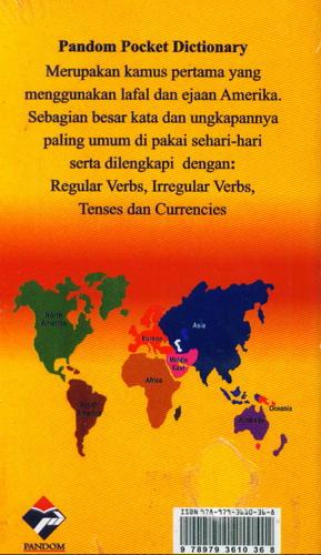 Cover Belakang Buku Pandom Pocket Dictionary English-Indonesia - Indonesia-Enggris New Edition