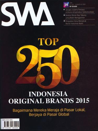 Cover Buku Majalah SWA Sembada No. 16 | 27 Juli - 9 Agustus 2015