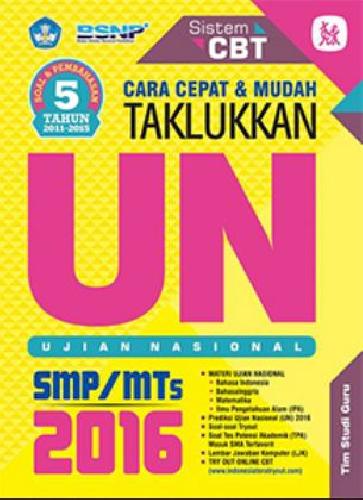 Cover Buku Cara Cepat dan Mudah Taklukkan UN SMP/MTs 2016