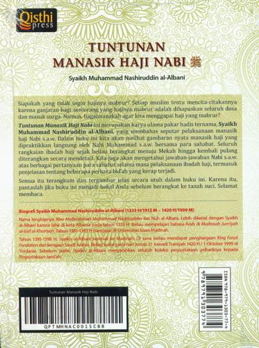 Cover Belakang Buku Tuntunan Manasik Haji Nabi
