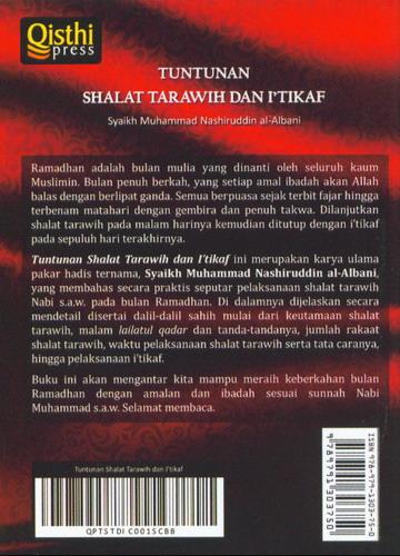 Cover Belakang Buku Tuntunan Shalat Tarawih dan Itikaf