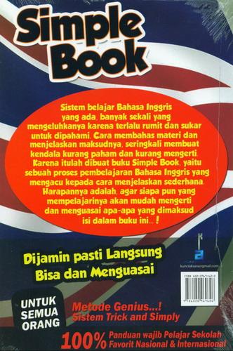 Cover Belakang Buku Simple Book Grammar Bahasa Inggris