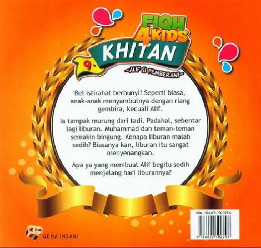Cover Belakang Buku Fiqh 4 Kids Khitan - Alif si Pemberani