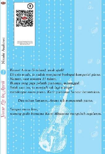 Cover Belakang Buku Your Lie in April 01