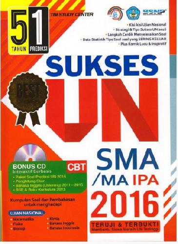 Cover Buku Sukses UN SMA/MA IPA 2016
