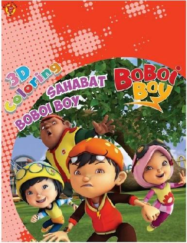 Cover Buku 3D Coloring Boboiboy - Sahabat Boboi Boy