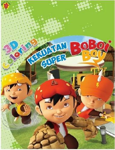 Cover Buku 3D Coloring Boboiboy - Kekuatan Super