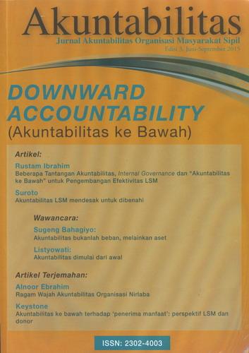 Cover Buku Akuntabilitas : Edisi 3, Juni-September 2015 Downward Accountability