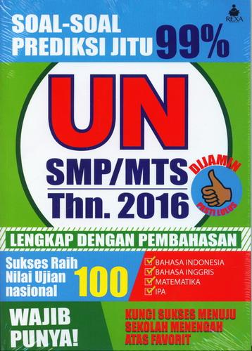 Cover Buku Soal-Soal Prediksi Jitu 99% UN SMP/MTS 2016