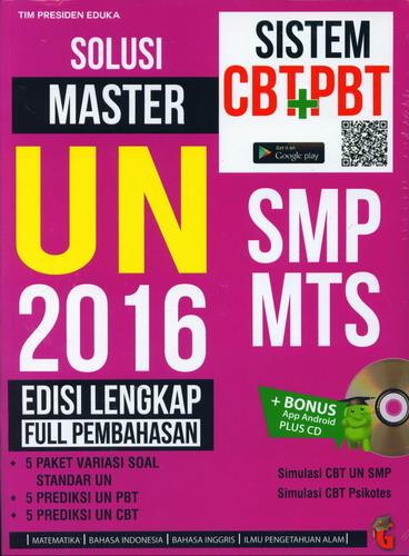 Cover Buku Solusi Master UN 2016 SMP-MTS Edisi Lengkap Full Pembahasan