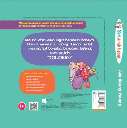 Cover Belakang Buku Seri Anak Hebat: Aku Bilang Tolong (Board Book)