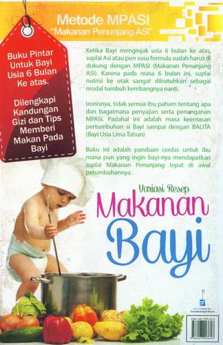Cover Belakang Buku Variasi Resep Makanan Bayi