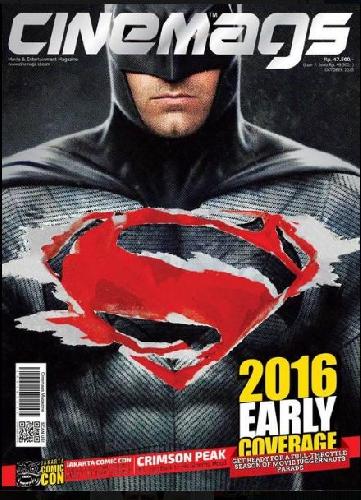 Cover Buku Majalah Cinemags Cover Batman v Superman | Edisi 195 - Oktober 2015