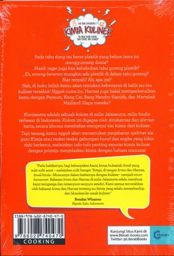 Cover Belakang Buku Seri Buku Kimiasutra 1 : Kimia Kuliner