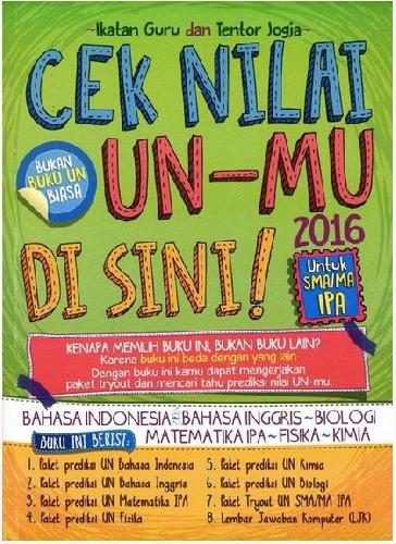 Cover Buku SMA/MA IPA Cek Nilai UN-Mu Di Sini 2016