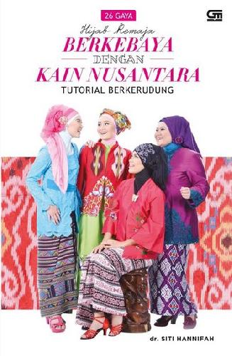 Cover Buku Hijab Remaja Berkebaya dengan Kain Nusantara