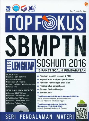 Cover Buku Top Fokus SBMPTN SOSHUM 2016 Edisi Lengkap
