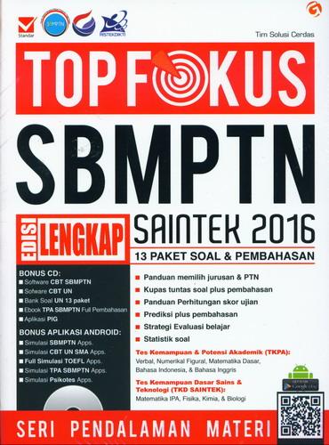 Cover Buku Top Fokus SBMPTN SAINTEK 2016 Edisi Lengkap