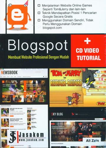 Cover Buku Blogspot Membuat Website Profesional Dengan Mudah (CD Video Tutorial)