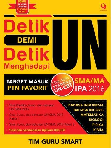 Cover Buku Detik demi Detik Menghadapi UN SMA/MA IPA 2016 + CD