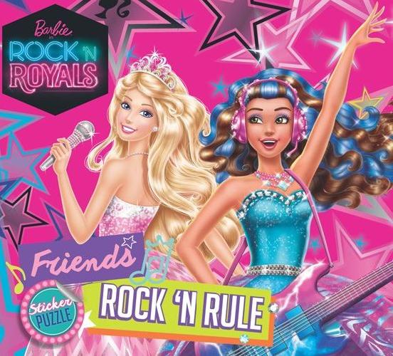 Cover Buku Sticker Puzzle Barbie Rock N Royals: Friends Rock n Rule