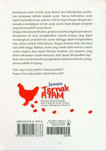Cover Belakang Buku Jawara Ternak Ayam