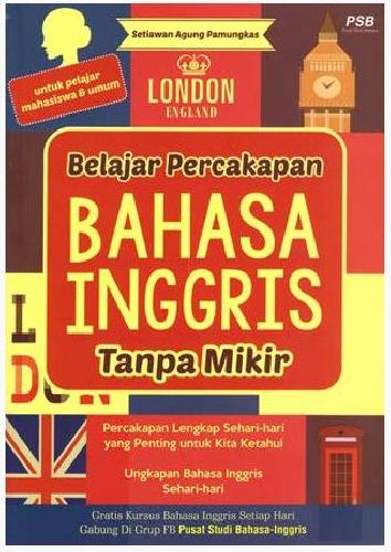 Cover Buku Belajar Percakapan Bahasa Inggris Tanpa Mikir