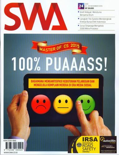 Cover Buku Majalah SWA Sembada No. 24 | 11 - 25 November 2015